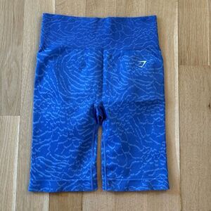 Gymshark Blue Textured Biker Shorts